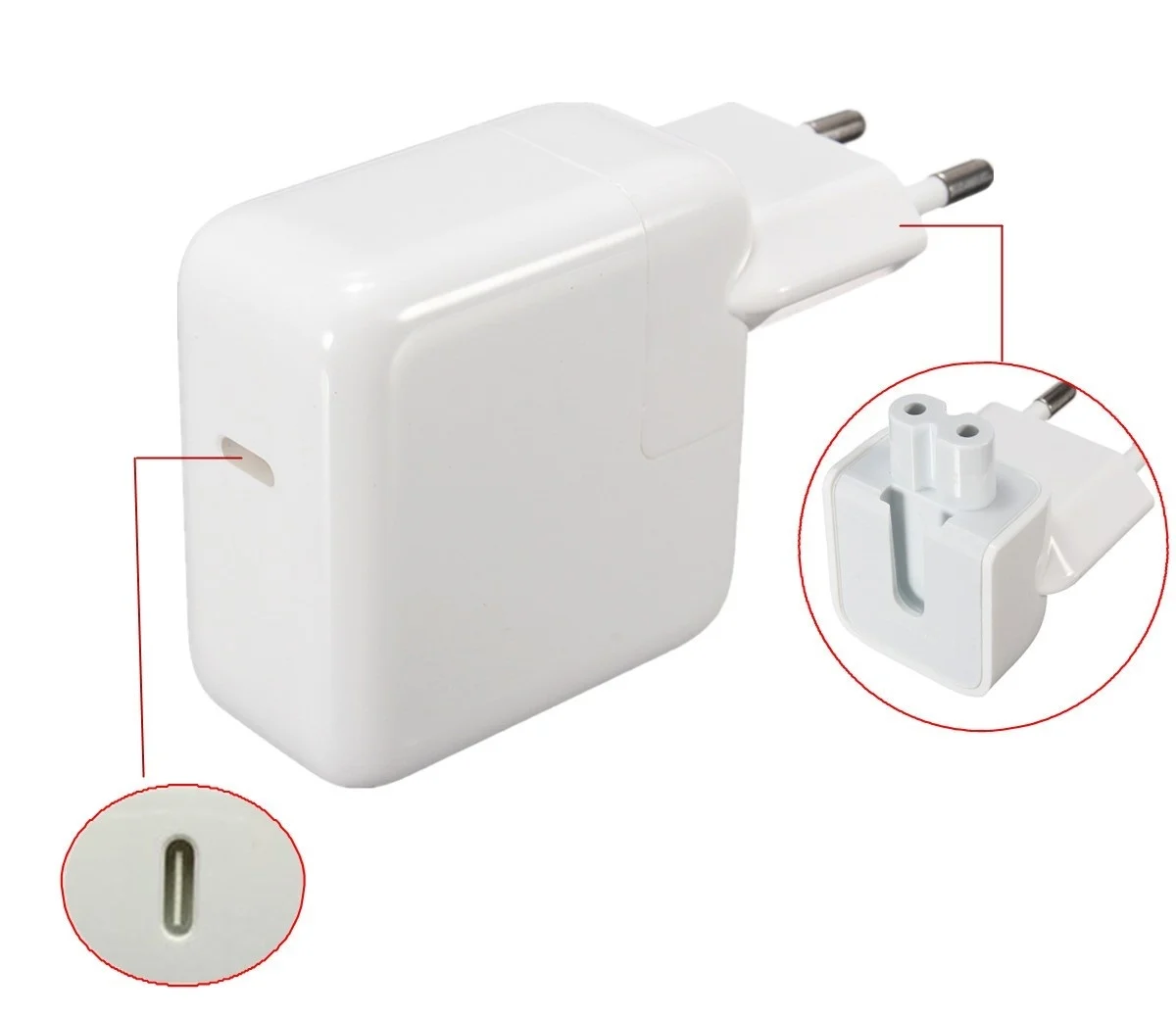 ראש מטען בלבד לנייד אפל מקבוק Apple 87W USB-C