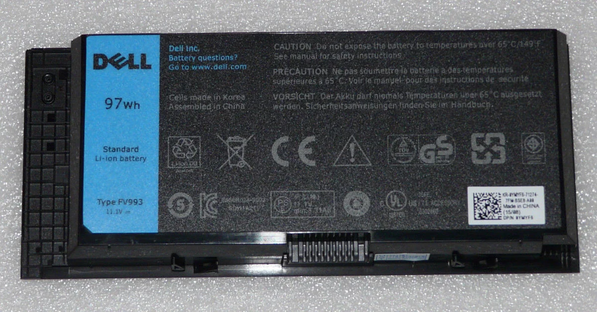 סוללה מקורית למחשב נייד dell Precision M4600 M6600 9CELL דל