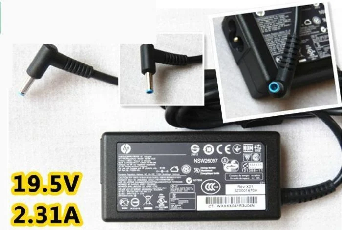 מטען מקורי למחשב נייד HP BLUE 4.5*3.0 45W אייג' פי