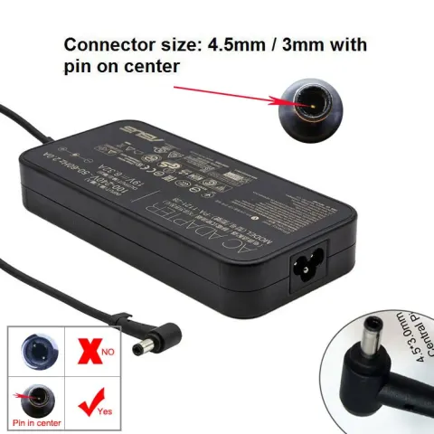 מטען למחשב נייד ASUS 19V/6.32A 120W ADP-120RH B למחשבי גיימרים אסוס
